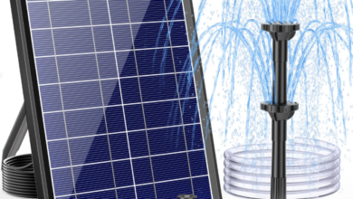 Poposoap Solar Powered Water Fountain: The Perfect Eco-Friendly Addition to Your Garden